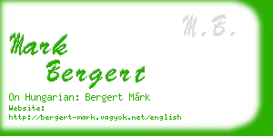 mark bergert business card